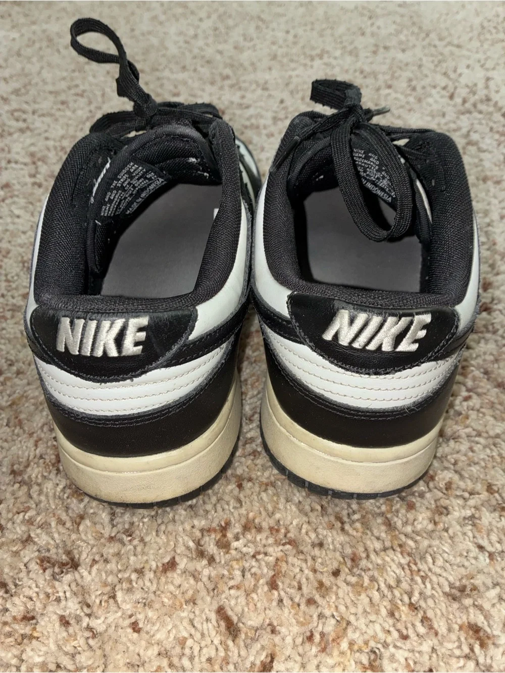 Nike Men’s Panda Dunks Black and White Low-Top Sneaker
